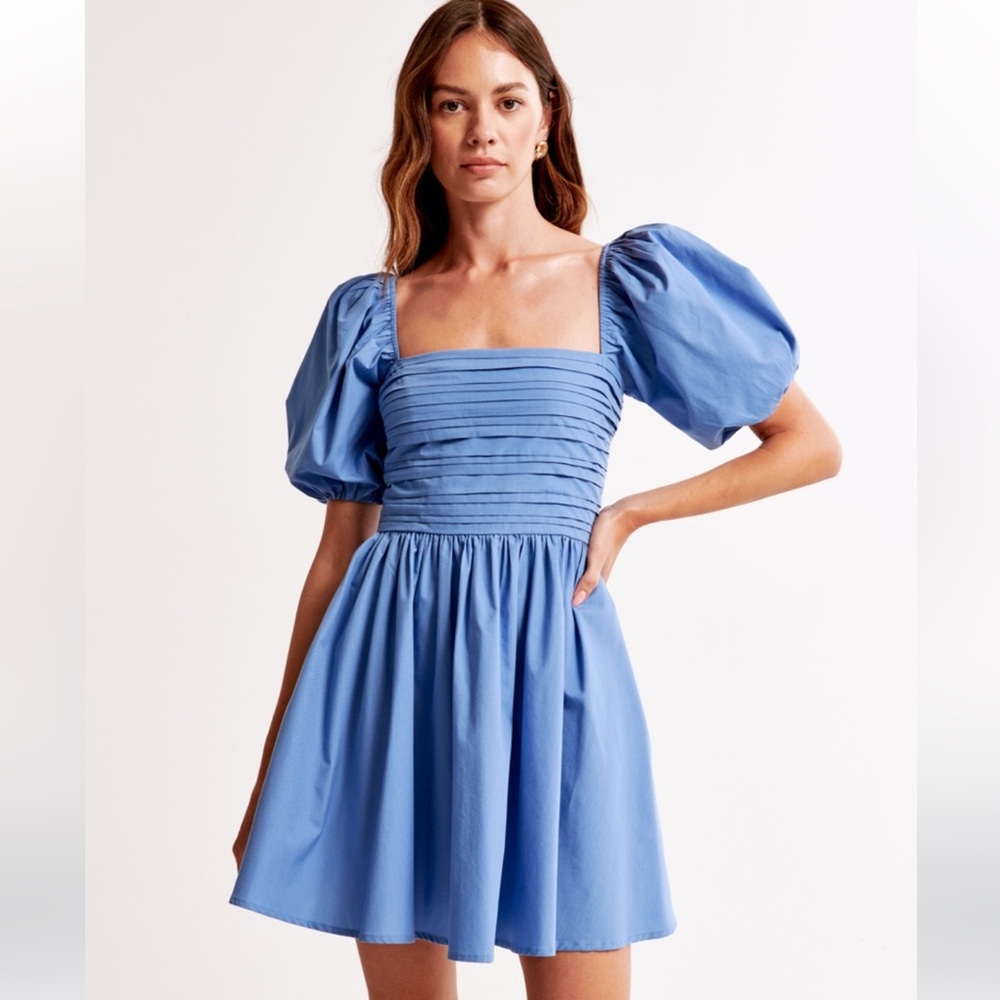 Abercrombie and Fitch Emerson Waisted Poplin Mini Dress